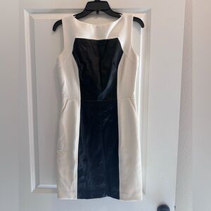 Milly Leather Panel dress